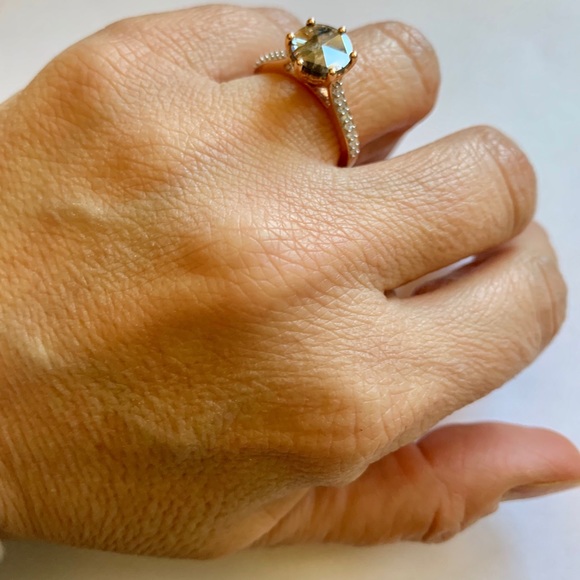 Just SOLD ❤️❤️❤️Natural Diamonds 14K Rose Gold. Rare. Custom Made - Picture 6 of 6